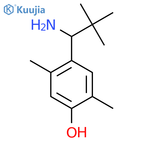4-(1-amino-2,2-dimethylpropyl)-2,5-dimethylphenol structure