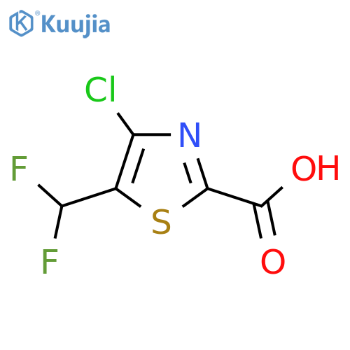 4-Chloro-5-(difluoromethyl)-1,3-thiazole-2-carboxylic acid structure
