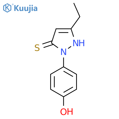 4-(3-ethyl-5-sulfanyl-1H-pyrazol-1-yl)phenol structure