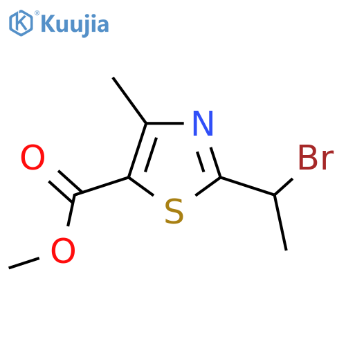 methyl 2-(1-bromoethyl)-4-methyl-1,3-thiazole-5-carboxylate structure