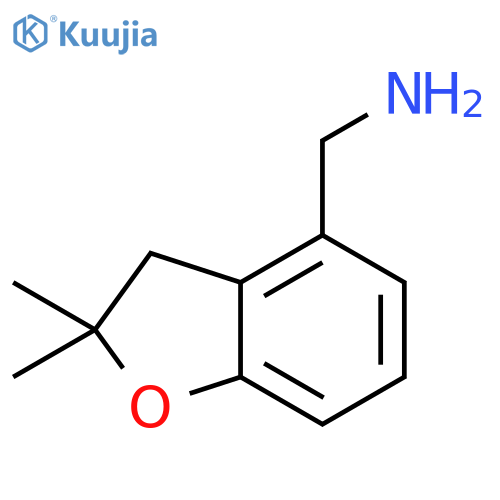 (2,2-dimethyl-2,3-dihydro-1-benzofuran-4-yl)methanamine structure