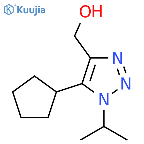 5-cyclopentyl-1-(propan-2-yl)-1H-1,2,3-triazol-4-ylmethanol structure