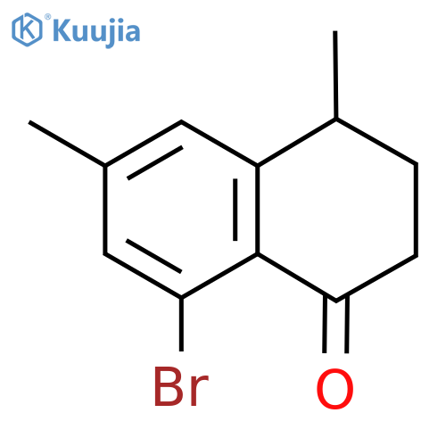 8-bromo-4,6-dimethyl-1,2,3,4-tetrahydronaphthalen-1-one structure