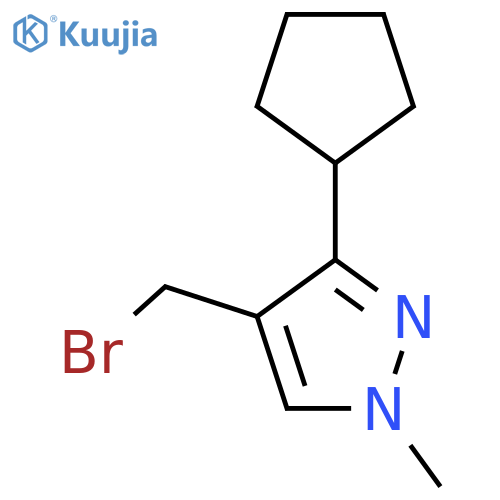 4-(bromomethyl)-3-cyclopentyl-1-methyl-1H-pyrazole structure