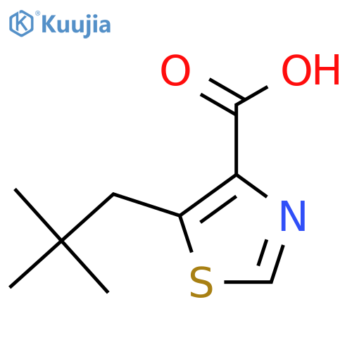 5-(2,2-dimethylpropyl)-1,3-thiazole-4-carboxylic acid structure