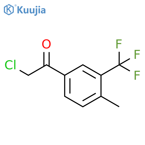 2-chloro-1-4-methyl-3-(trifluoromethyl)phenylethan-1-one structure