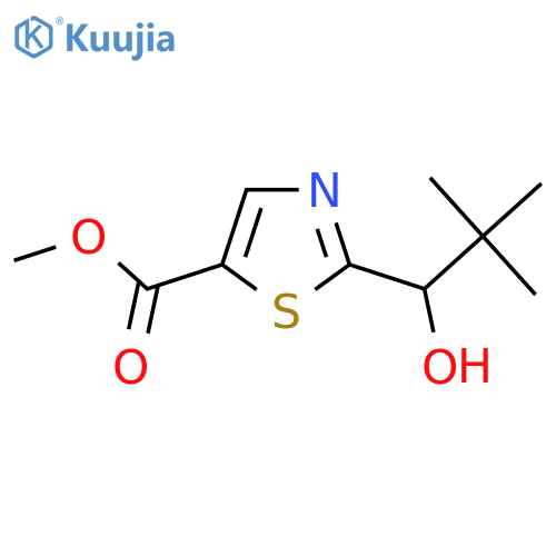 methyl 2-(1-hydroxy-2,2-dimethylpropyl)-1,3-thiazole-5-carboxylate structure
