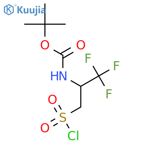 tert-butyl N-3-(chlorosulfonyl)-1,1,1-trifluoropropan-2-ylcarbamate structure