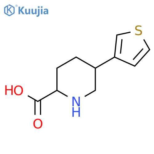 5-(thiophen-3-yl)piperidine-2-carboxylic acid structure