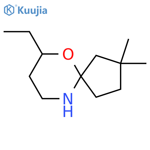 7-ethyl-2,2-dimethyl-6-oxa-10-azaspiro4.5decane structure