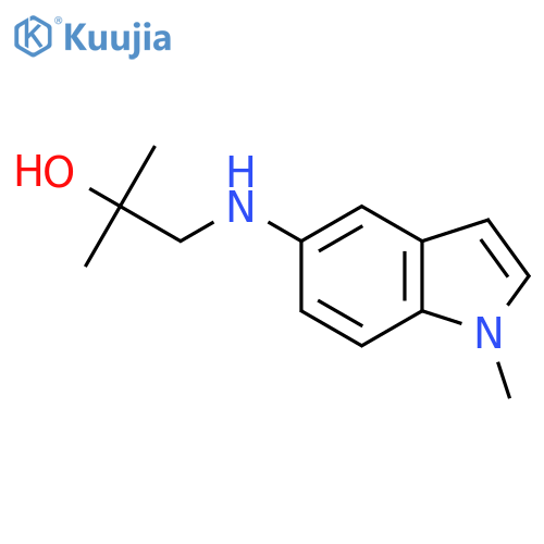 2-methyl-1-(1-methyl-1H-indol-5-yl)aminopropan-2-ol structure