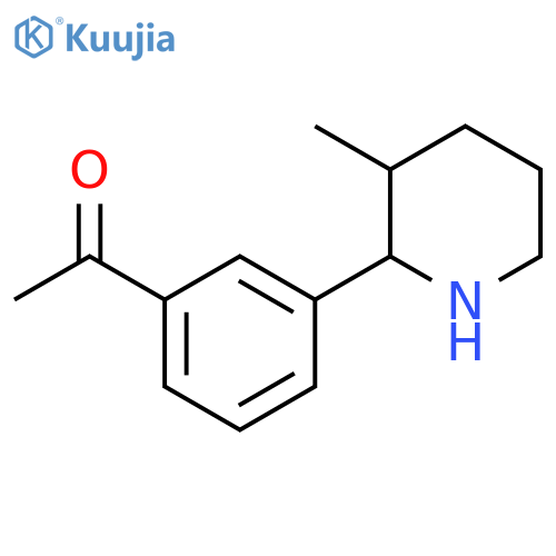 1-3-(3-methylpiperidin-2-yl)phenylethan-1-one structure
