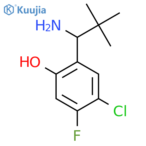 2-(1-amino-2,2-dimethylpropyl)-4-chloro-5-fluorophenol structure