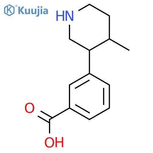 3-(4-Methylpiperidin-3-yl)benzoic acid structure
