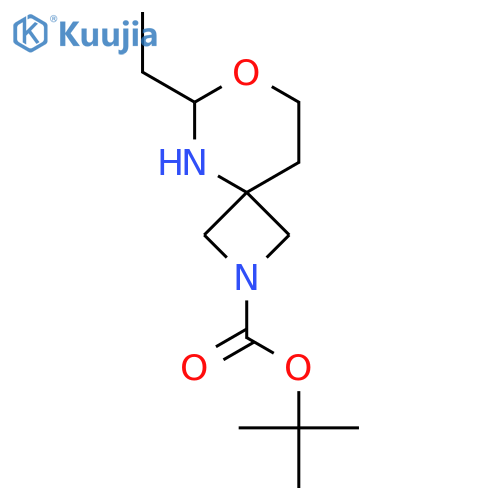 tert-butyl 6-ethyl-7-oxa-2,5-diazaspiro3.5nonane-2-carboxylate structure