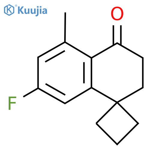 7'-fluoro-5'-methyl-3',4'-dihydro-2'H-spirocyclobutane-1,1'-naphthalene-4'-one structure