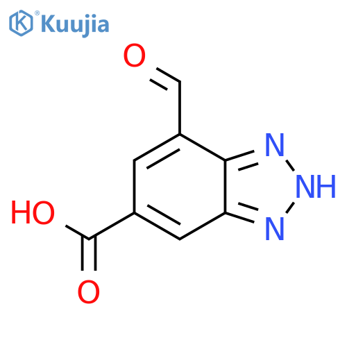 7-formyl-1H-1,2,3-benzotriazole-5-carboxylic acid structure