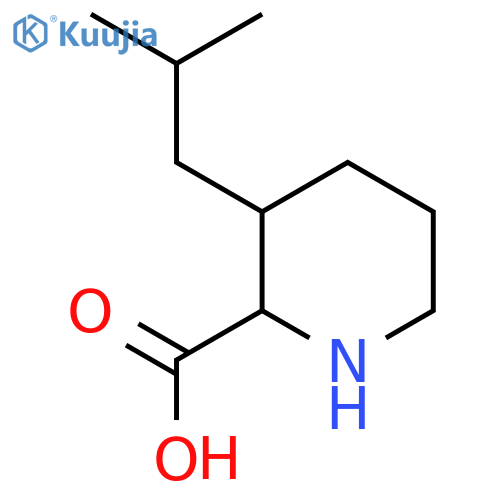 3-(2-methylpropyl)piperidine-2-carboxylic acid structure