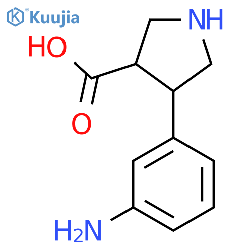 4-(3-aminophenyl)pyrrolidine-3-carboxylic acid structure