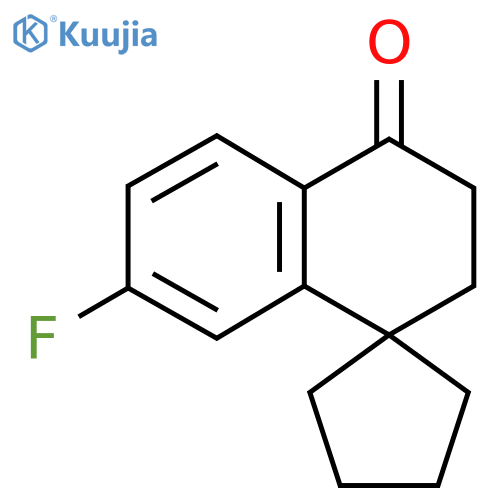 7'-fluoro-3',4'-dihydro-2'H-spirocyclopentane-1,1'-naphthalene-4'-one structure