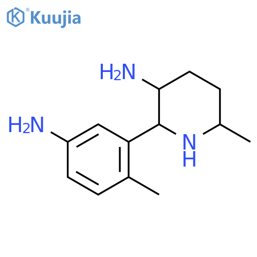 2-(5-amino-2-methylphenyl)-6-methylpiperidin-3-amine structure