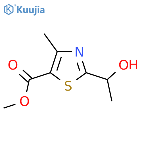 methyl 2-(1-hydroxyethyl)-4-methyl-1,3-thiazole-5-carboxylate structure