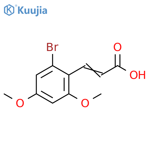 3-(2-bromo-4,6-dimethoxyphenyl)prop-2-enoic acid structure