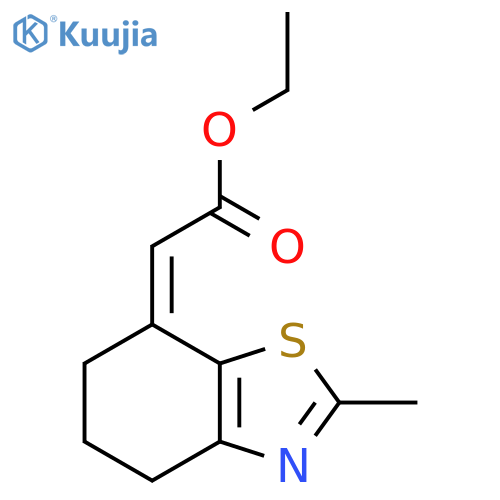 ethyl 2-(7Z)-2-methyl-4,5,6,7-tetrahydro-1,3-benzothiazol-7-ylideneacetate structure