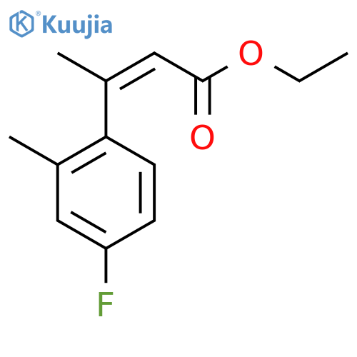 ethyl (2Z)-3-(4-fluoro-2-methylphenyl)but-2-enoate structure