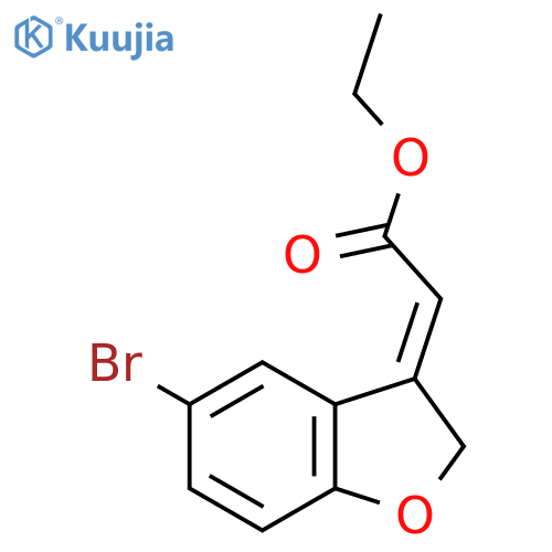 ethyl 2-(3E)-5-bromo-2,3-dihydro-1-benzofuran-3-ylideneacetate structure