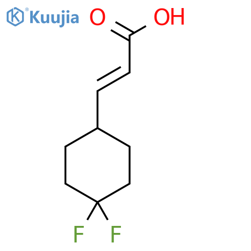 (2E)-3-(4,4-difluorocyclohexyl)prop-2-enoic acid structure