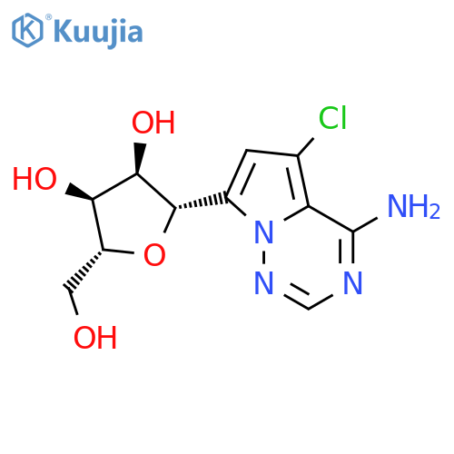 D-Ribitol, 1-C-(4-amino-5-chloropyrrolo[2,1-f][1,2,4]triazin-7-yl)-1,4-anhydro-, (1S)- structure