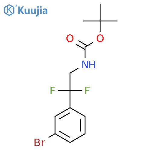 tert-butyl N-2-(3-bromophenyl)-2,2-difluoroethylcarbamate structure