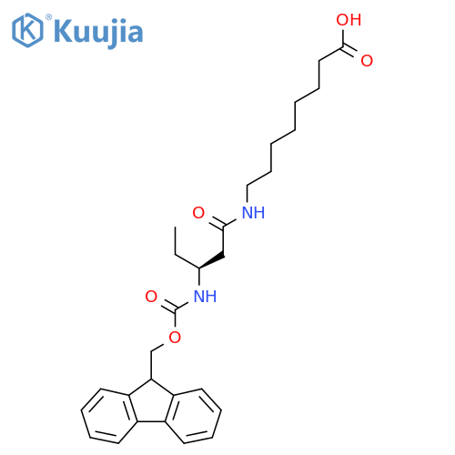 8-(3S)-3-({(9H-fluoren-9-yl)methoxycarbonyl}amino)pentanamidooctanoic acid structure