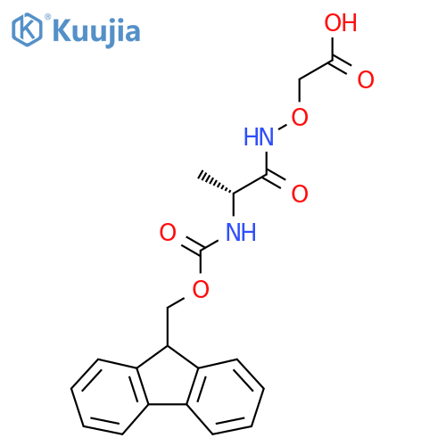 2-{(2R)-2-({(9H-fluoren-9-yl)methoxycarbonyl}amino)propanamidooxy}acetic acid structure