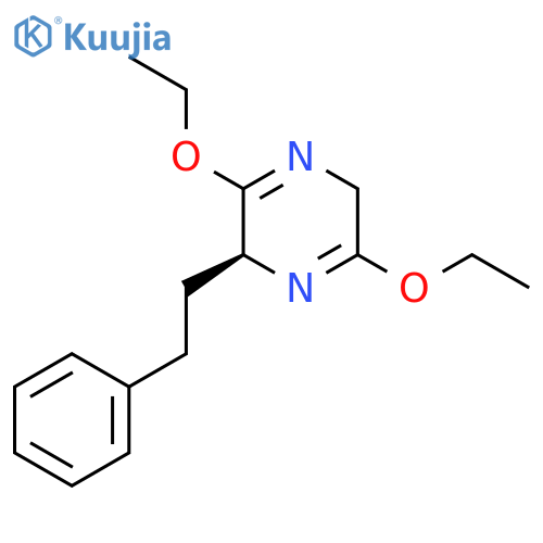 (2S)-3,6-diethoxy-2-(2-phenylethyl)-2,5-dihydropyrazine structure