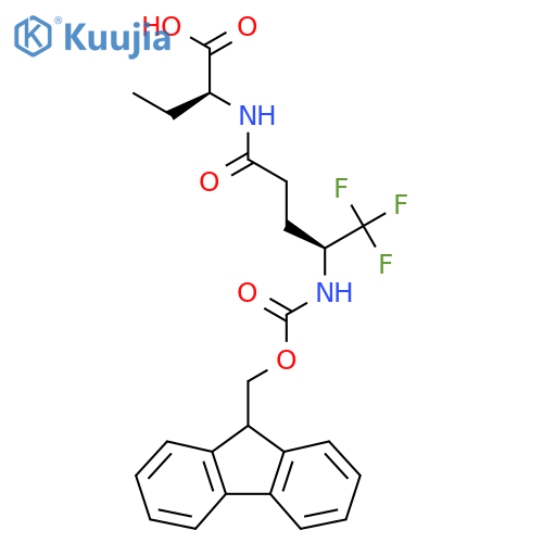 (2S)-2-(4S)-4-({(9H-fluoren-9-yl)methoxycarbonyl}amino)-5,5,5-trifluoropentanamidobutanoic acid structure
