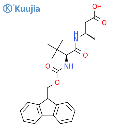 (3S)-3-(2S)-2-({(9H-fluoren-9-yl)methoxycarbonyl}amino)-3,3-dimethylbutanamidobutanoic acid structure