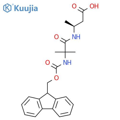 (3S)-3-2-({(9H-fluoren-9-yl)methoxycarbonyl}amino)-2-methylpropanamidobutanoic acid structure