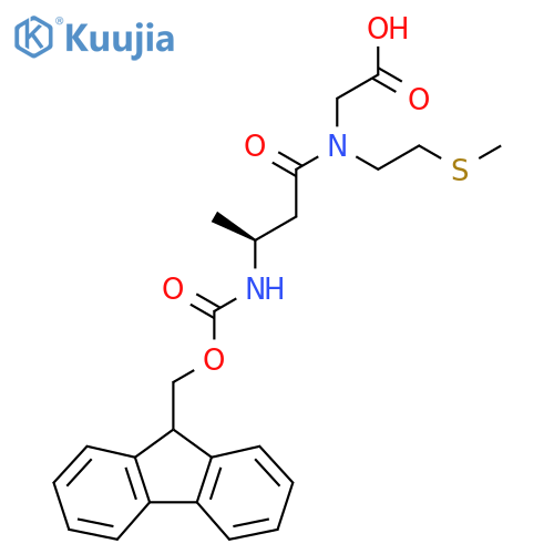 2-(3S)-3-({(9H-fluoren-9-yl)methoxycarbonyl}amino)-N-2-(methylsulfanyl)ethylbutanamidoacetic acid structure