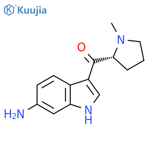 3-(2R)-1-methylpyrrolidine-2-carbonyl-1H-indol-6-amine structure