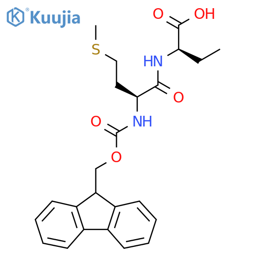 (2R)-2-(2S)-2-({(9H-fluoren-9-yl)methoxycarbonyl}amino)-4-(methylsulfanyl)butanamidobutanoic acid structure