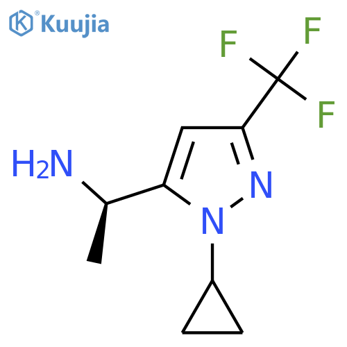 (1R)-1-1-cyclopropyl-3-(trifluoromethyl)-1H-pyrazol-5-ylethan-1-amine structure