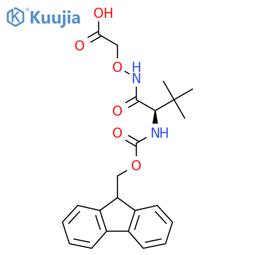 2-{(2R)-2-({(9H-fluoren-9-yl)methoxycarbonyl}amino)-3,3-dimethylbutanamidooxy}acetic acid structure