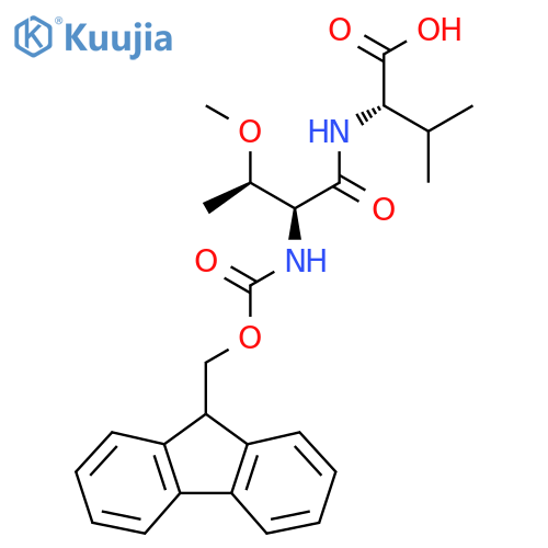 (2S)-2-(2S,3R)-2-({(9H-fluoren-9-yl)methoxycarbonyl}amino)-3-methoxybutanamido-3-methylbutanoic acid structure