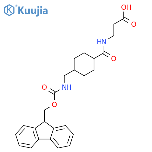 3-{(1r,4r)-4-({(9H-fluoren-9-yl)methoxycarbonyl}amino)methylcyclohexylformamido}propanoic acid structure