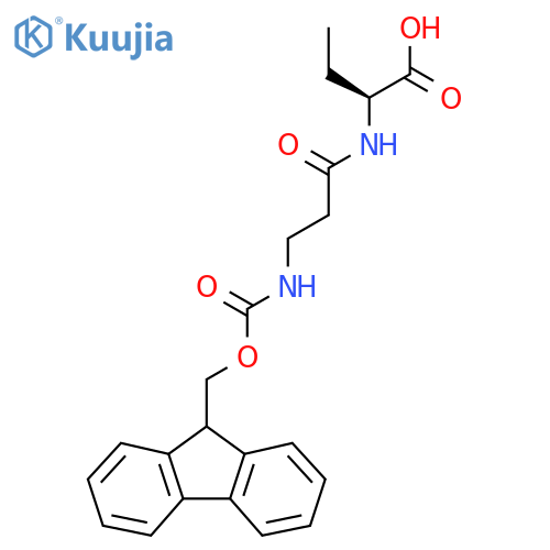 (2S)-2-3-({(9H-fluoren-9-yl)methoxycarbonyl}amino)propanamidobutanoic acid structure