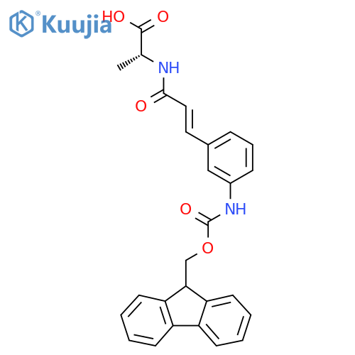 (2R)-2-{3-3-({(9H-fluoren-9-yl)methoxycarbonyl}amino)phenylprop-2-enamido}propanoic acid structure