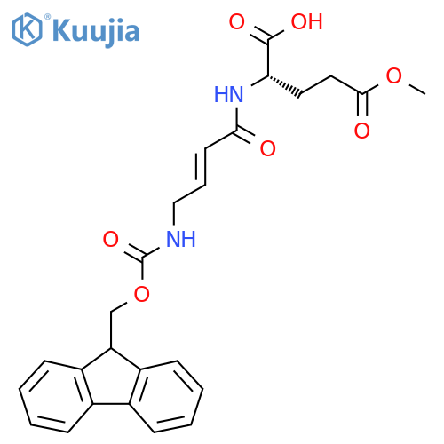 (2S)-2-4-({(9H-fluoren-9-yl)methoxycarbonyl}amino)but-2-enamido-5-methoxy-5-oxopentanoic acid structure