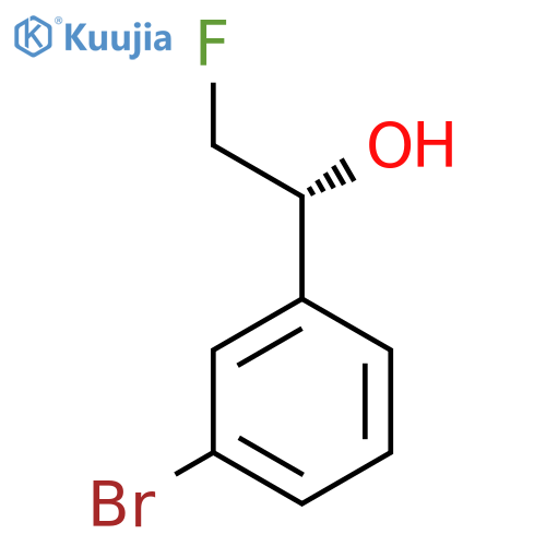 (1R)-1-(3-bromophenyl)-2-fluoroethan-1-ol structure